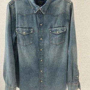 Lucky Brand Women's Western Long Sleeve Shirt, Large